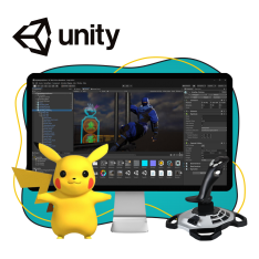 Мир игр на Unity 2D на популярном движке + AI-помощники - КИБЕРшкола программирования для детей, компьютерные курсы для школьников, начинающих и подростков - KIBERone г. Заринск