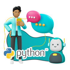 Умный чат-бот на Python - КИБЕРшкола программирования для детей, компьютерные курсы для школьников, начинающих и подростков - KIBERone г. Заринск